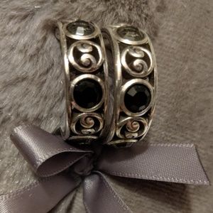 Brighton stone hoop earrings